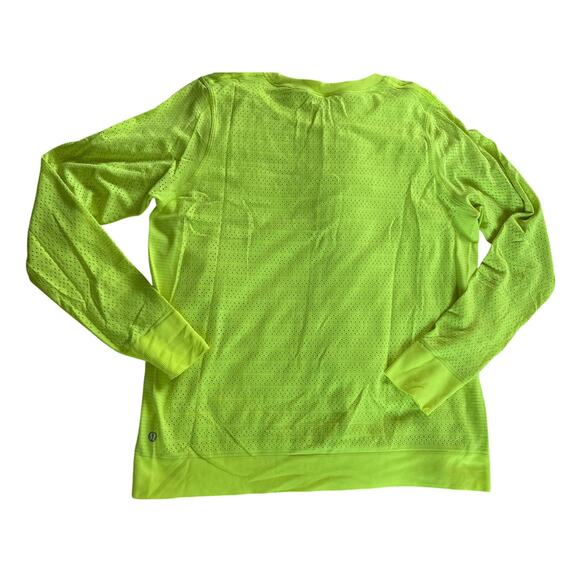 Lululemon Breeze By Long Sleeve *Squad Neon Yellow Size 12 (XL) - Picture 3 of 7